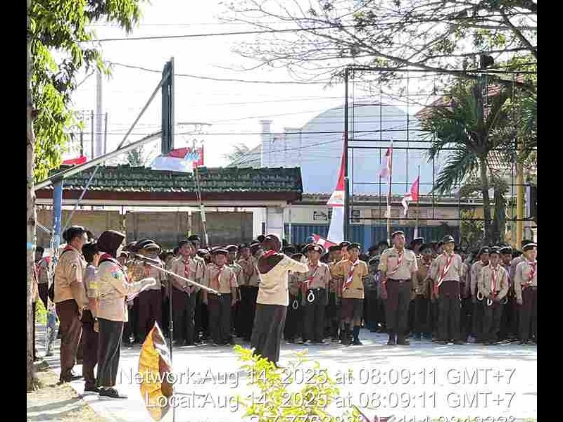 Upacara memperingati hari Pramuka
